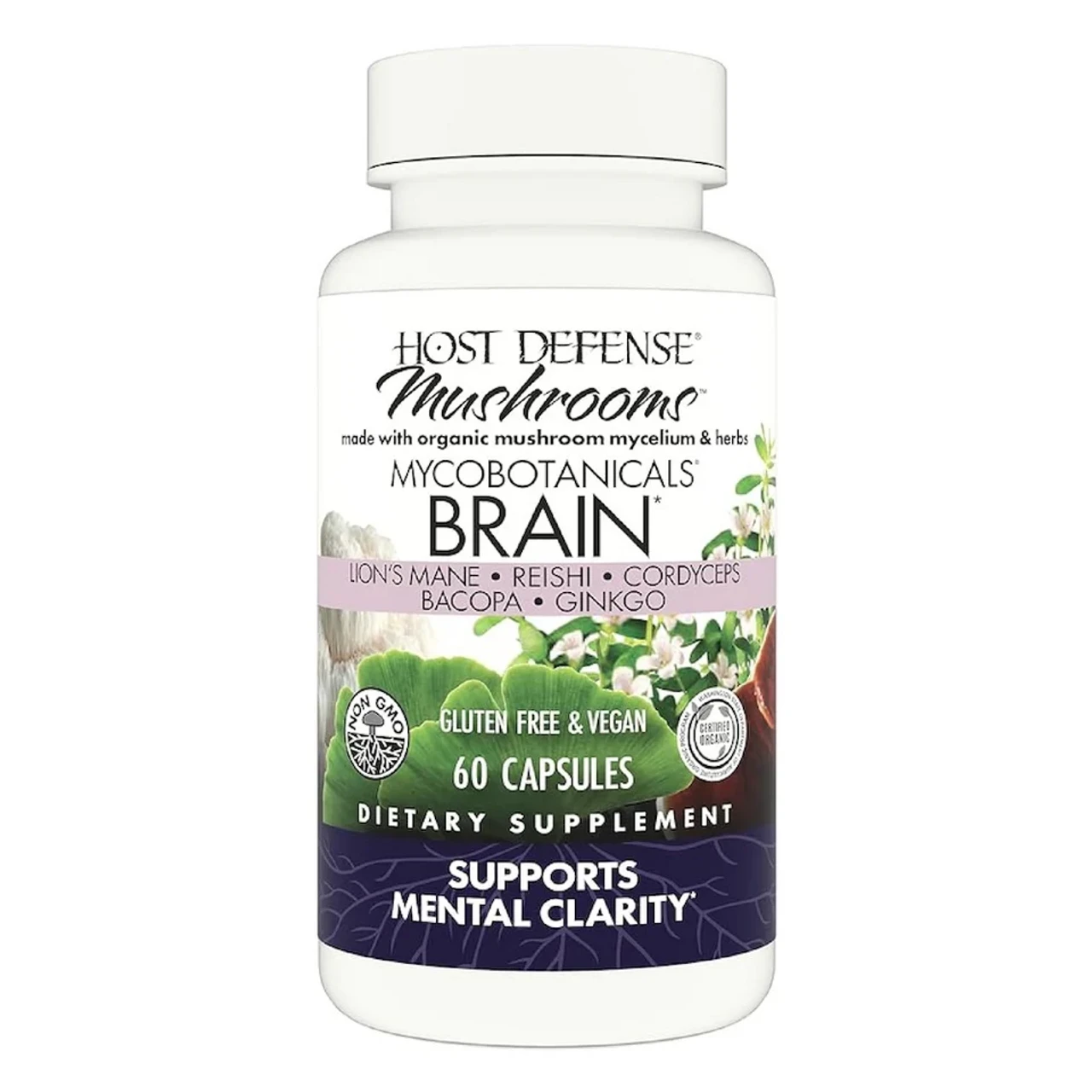 Fungi Perfect Host Defense MycoBotanicals Brain 60 Vege Caps 1 Fungi Perfect Host Defense MycoBotanicals Brain 60 Vege Caps