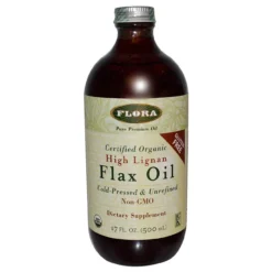 Flora Certified Organic High Lignan Flax Oil 17oz