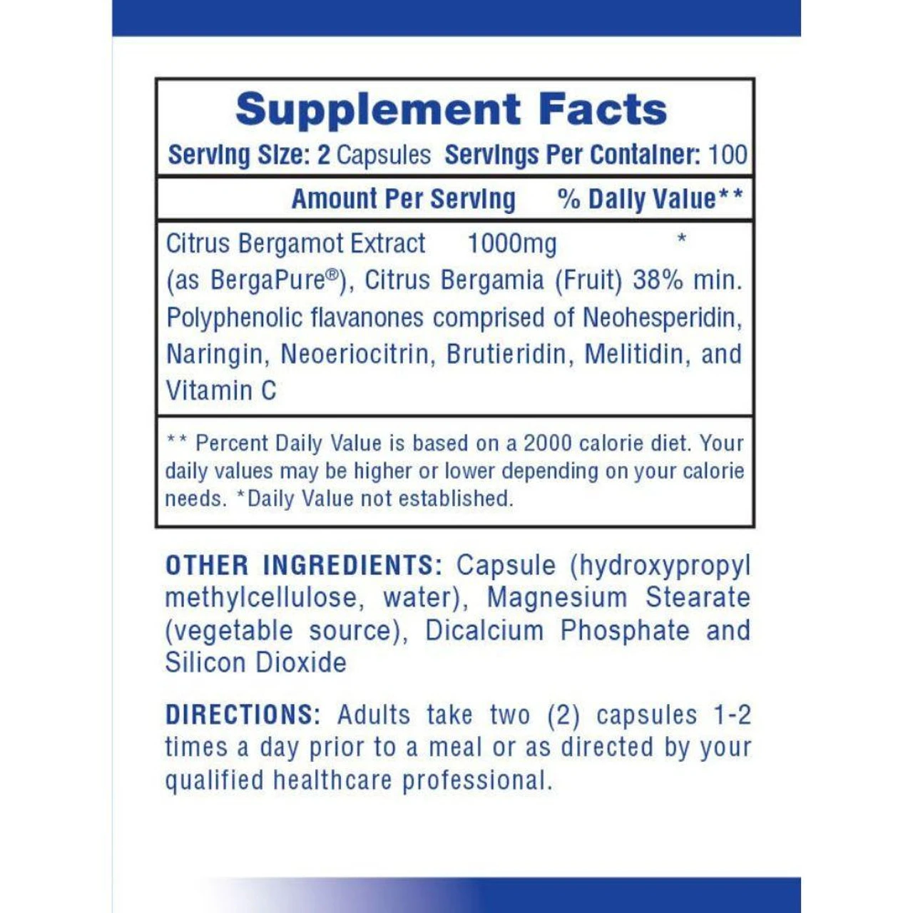 Hi-Tech Pharmaceuticals Citrus Bergamot 100 Capsules 2 Hi-Tech Pharmaceuticals Citrus Bergamot 100 Capsules - Image 2