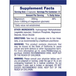Hi-Tech Pharmaceuticals Magnesium Glycinate 120 Capsules 6 Hi-Tech Pharmaceuticals Magnesium Glycinate 120 Capsules -Now Foods Store hitech magnesium glycinate ingredients new 41284.1735962133