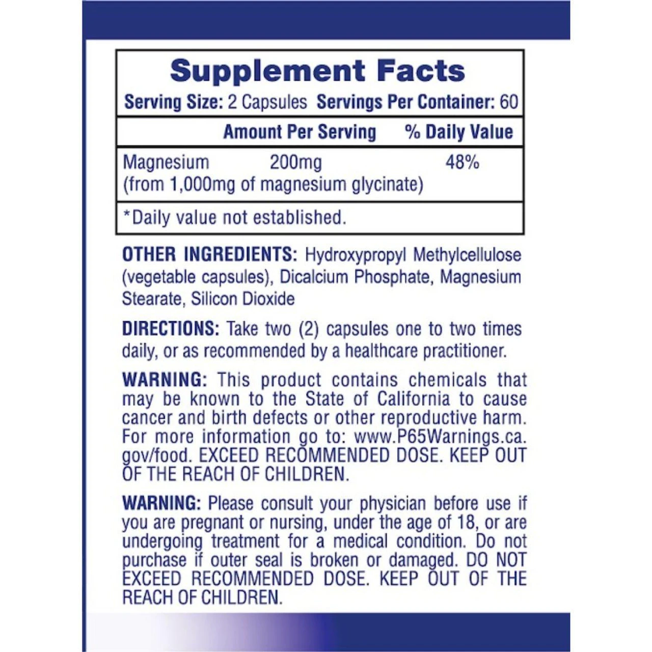 Hi-Tech Pharmaceuticals Magnesium Glycinate 120 Capsules 3 Hi-Tech Pharmaceuticals Magnesium Glycinate 120 Capsules - Image 3