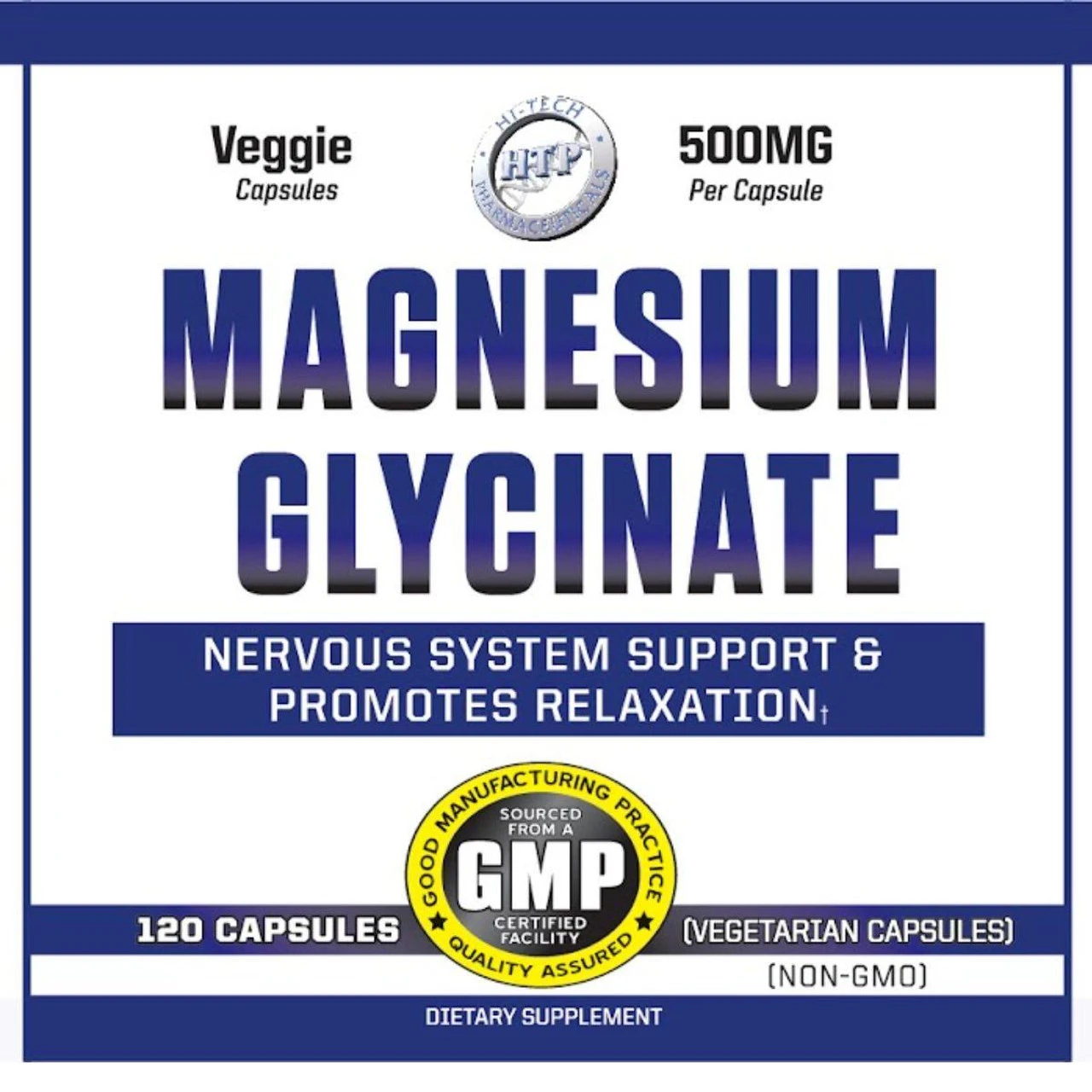 Hi-Tech Pharmaceuticals Magnesium Glycinate 120 Capsules 2 Hi-Tech Pharmaceuticals Magnesium Glycinate 120 Capsules - Image 2