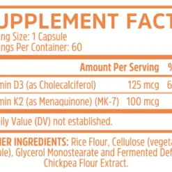 ZHOU Vitamin D3 + K2 60 Capsules -Now Foods Store k2d3 product page imagessupp facts 1614299250609 55076.1702143978