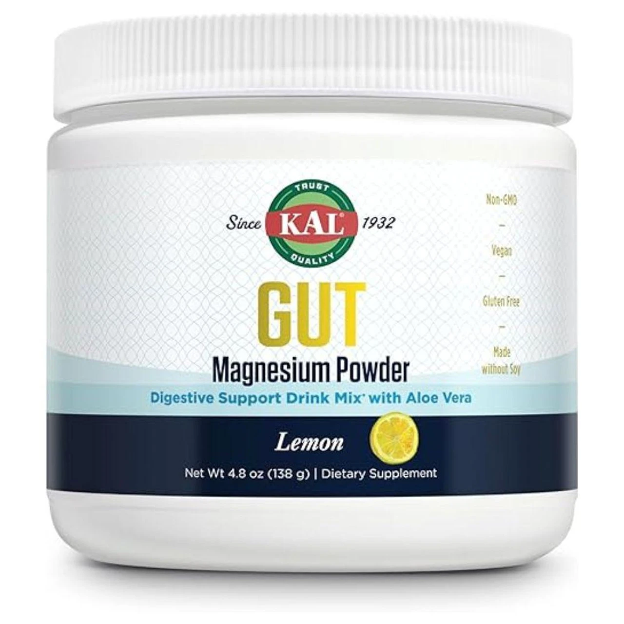 KAL Gut Magnesium Powder Lemon 40 Servings 1 KAL Gut Magnesium Powder Lemon 40 Servings
