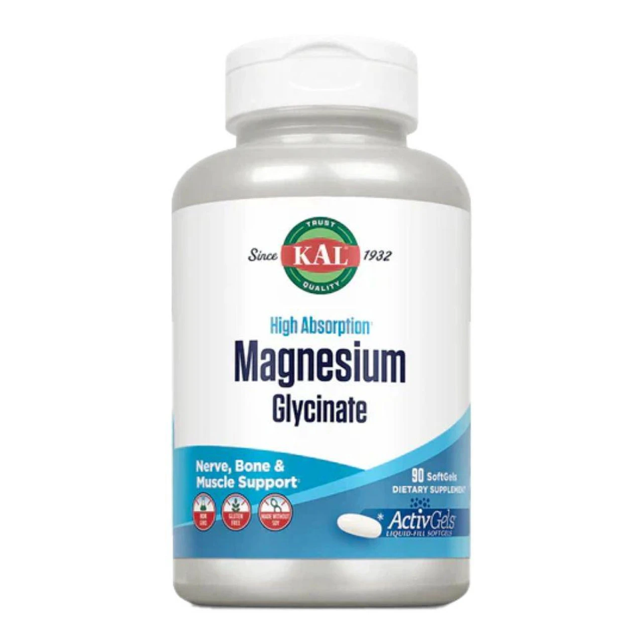 KAL High Absorption Magnesium Glycinate 90 Softgels 1 KAL High Absorption Magnesium Glycinate 90 Softgels