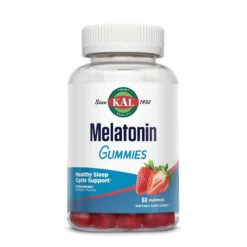 KAL Melatonin 5mg 60 Strawberry Gummies