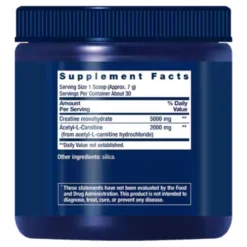 Life Extension Creatine & Acetyl-L-Carnitine Energy Plus 30 Servings -Now Foods Store le creatine carnitine 30sv ingredients tub 05415.1730513474