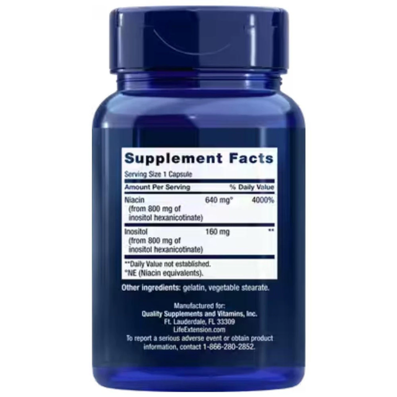 Life Extension No Flush Niacin 640 Mg 100 Caps 2 Life Extension No Flush Niacin 640 Mg 100 Caps - Image 2