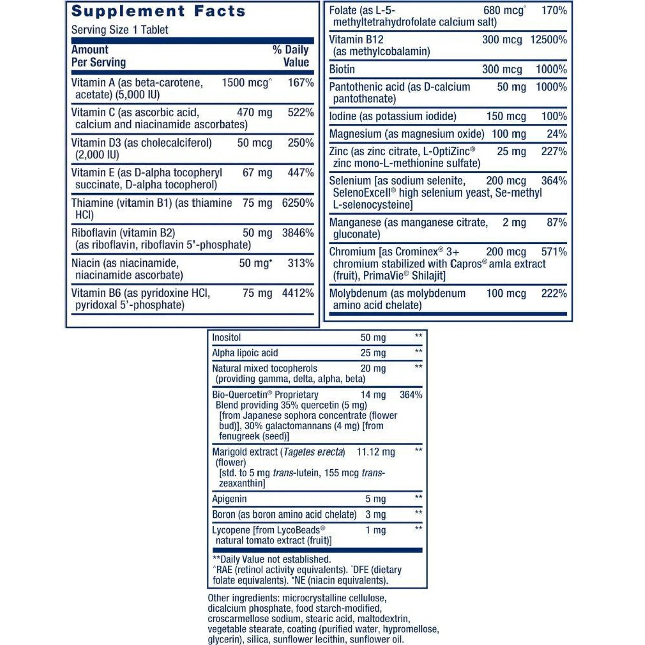 Life Extension One-Per-Day Tabs 60 Tablets 2 Life Extension One-Per-Day Tabs 60 Tablets - Image 2