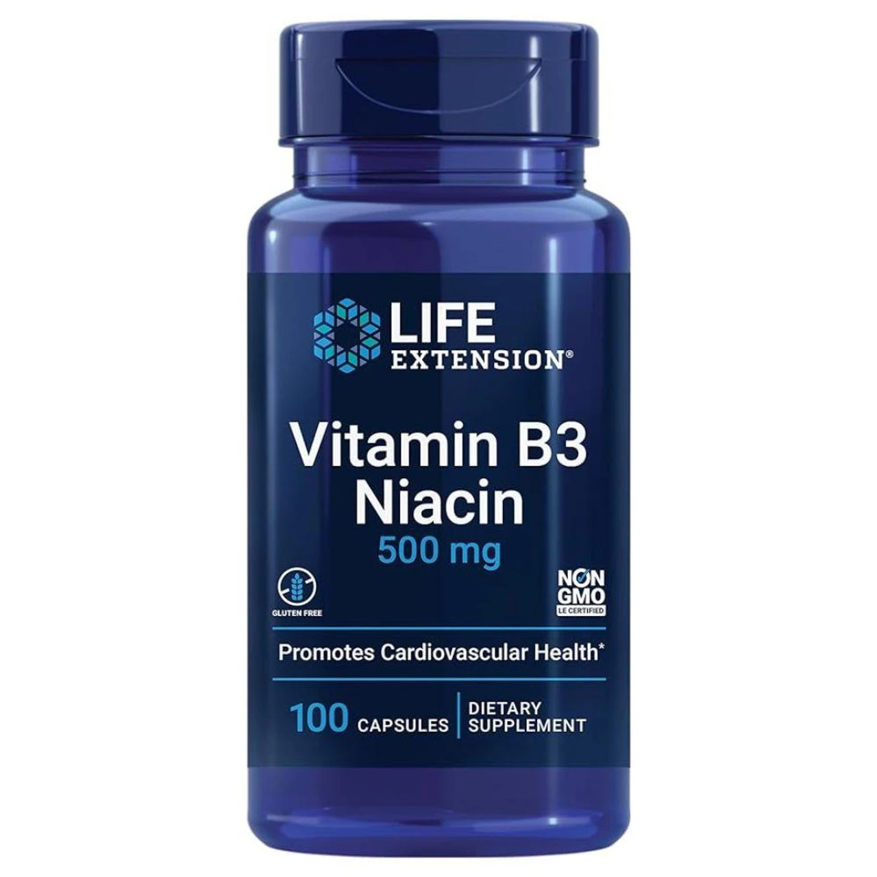 Life Extension Vitamin B3 Niacin 500mg 100 Caps 1 Life Extension Vitamin B3 Niacin 500mg 100 Caps