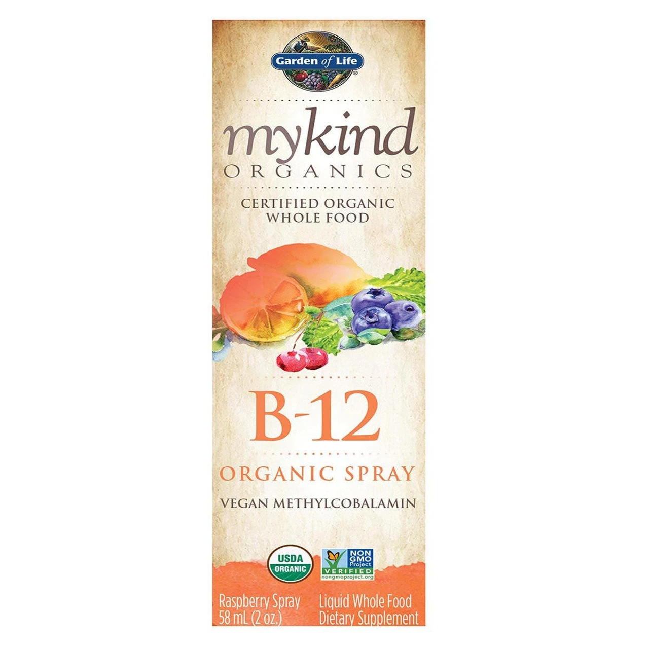 MyKind Organic B-12 Raspberry Spray Non-GMO 2 Oz 1 MyKind Organic B-12 Raspberry Spray Non-GMO 2 Oz