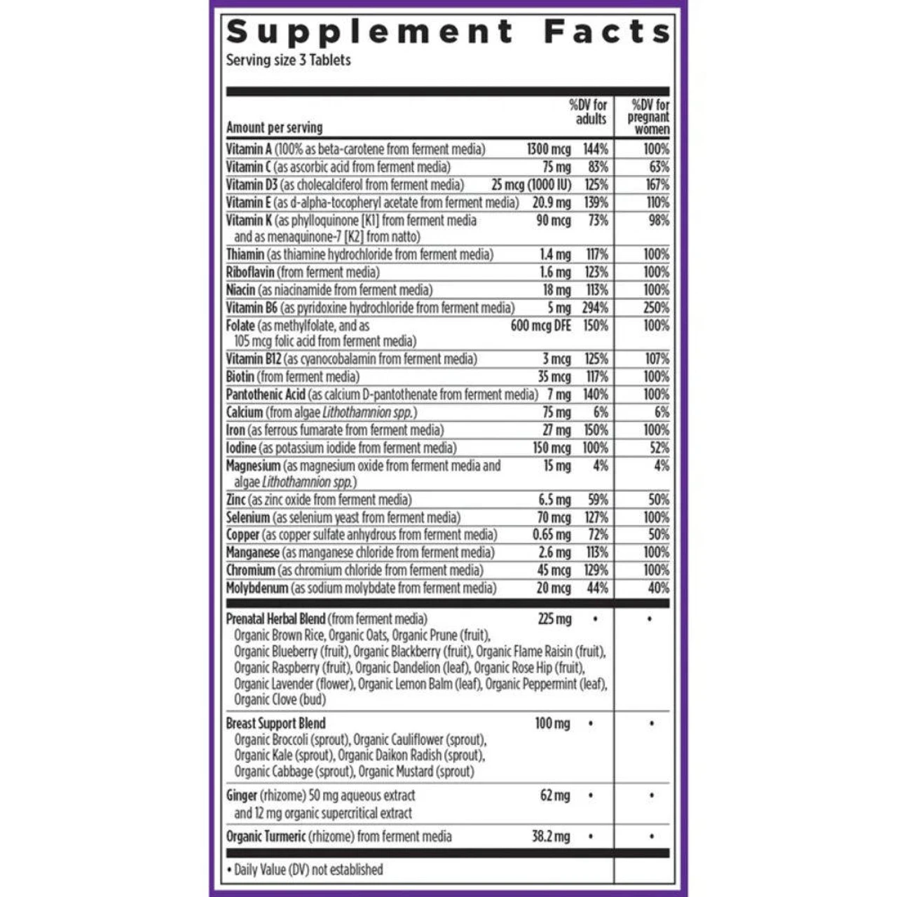 New Chapter Perfect Prenatal Multivitamin 96 Tabs 2 New Chapter Perfect Prenatal Multivitamin 96 Tabs - Image 2