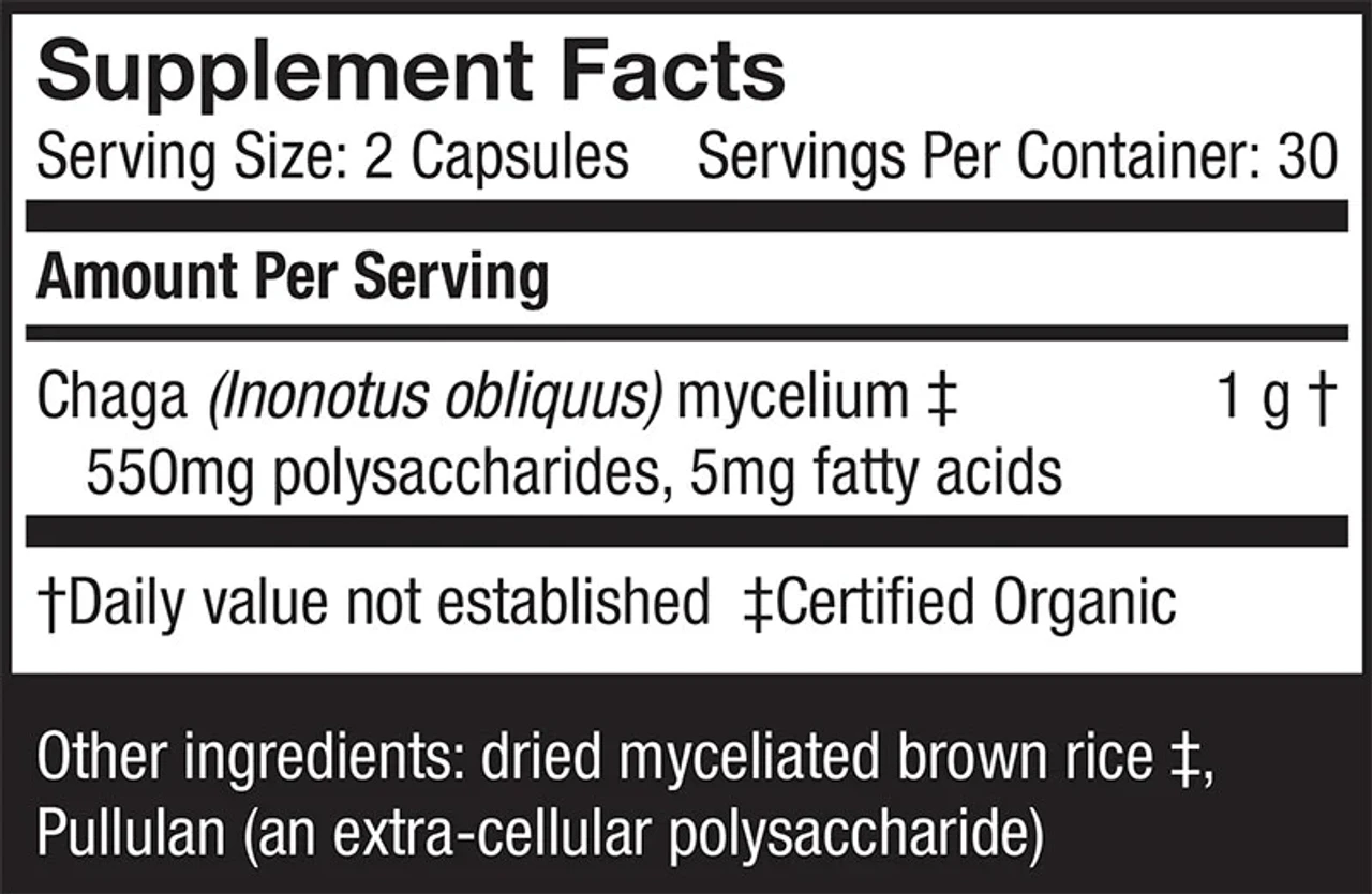 Host Defense Chaga Capsules 60 Capsules 2 Host Defense Chaga Capsules 60 Capsules - Image 2