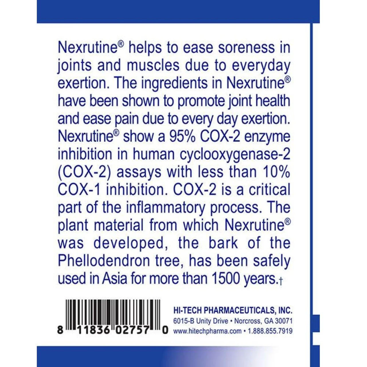 Hi-Tech Pharmaceuticals Nexrutine 60 Tablets 4 Hi-Tech Pharmaceuticals Nexrutine 60 Tablets - Image 4