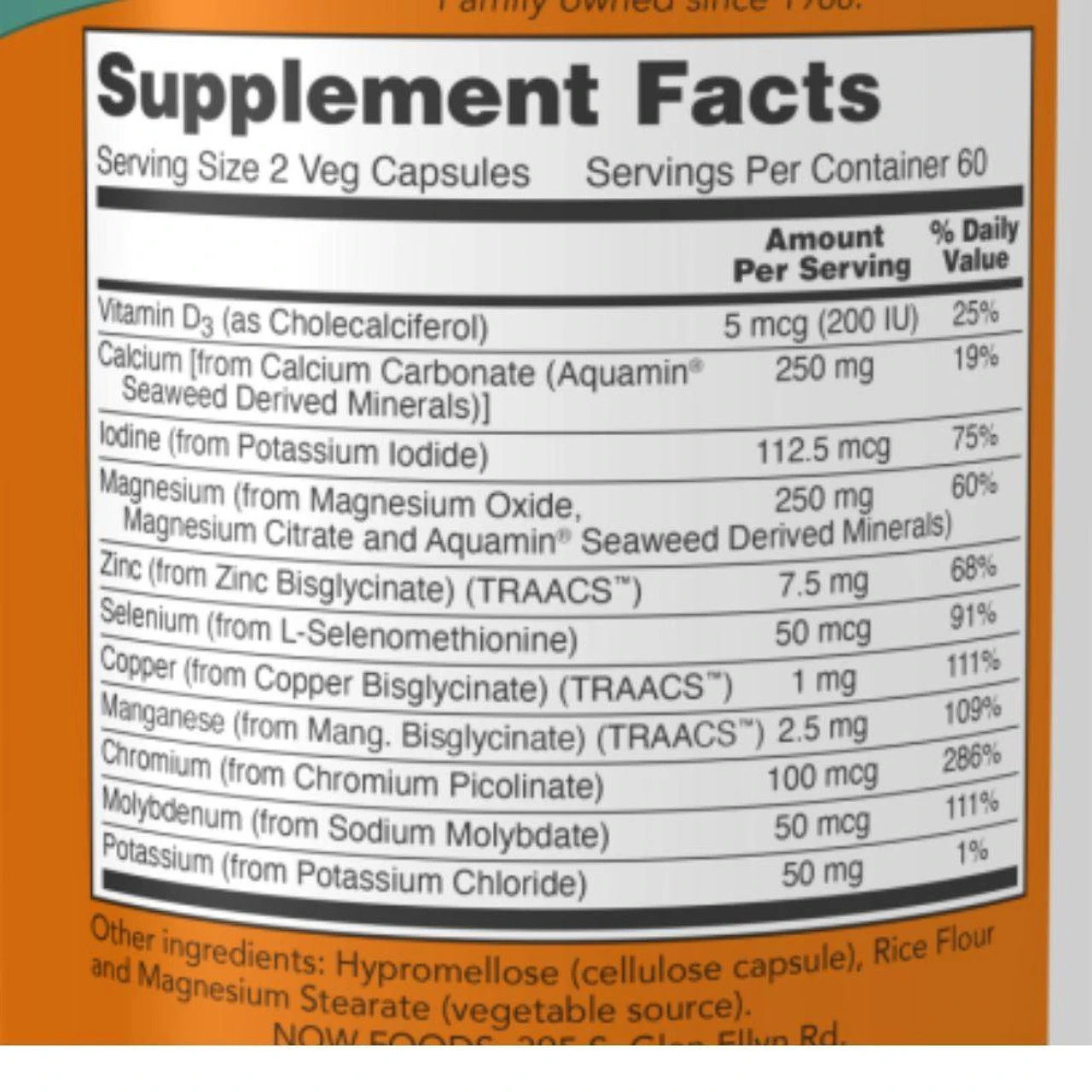 Now Foods Full Spectrum Minerals 120 Capsules 2 Now Foods Full Spectrum Minerals 120 Capsules - Image 2