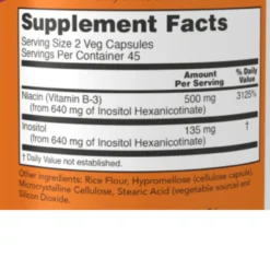 Now Foods Niacin Flush Free 250 Mg 90 Capsules -Now Foods Store nf niacin new 250mg 90 ingredients 69637.1719357332