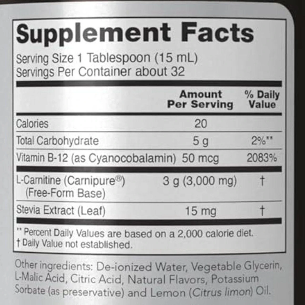 Now Foods Triple Strength L-Carnitine 16 Fl Oz 2 Now Foods Triple Strength L-Carnitine 16 Fl Oz - Image 2