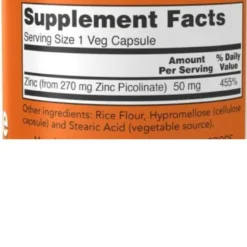 Now Foods Zinc Picolinate 50 Mg 120 Capsules -Now Foods Store nf zinc picolinate 50mg 120ct ingredients 72735.1729736423