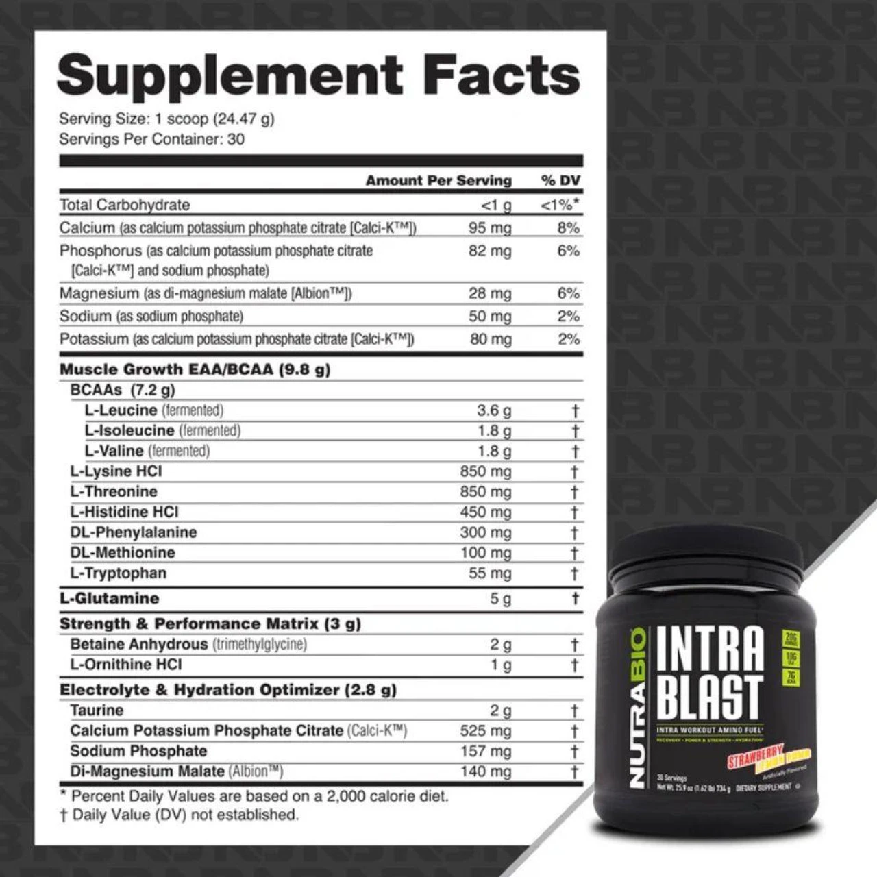 Nutrabio Intra Blast 30 Servings 4 Nutrabio Intra Blast 30 Servings - Image 4