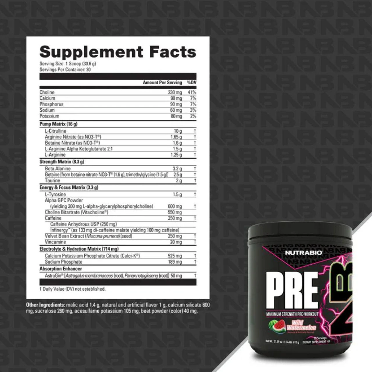 Nutrabio Pre Workout 20 Servings 5 Nutrabio Pre Workout 20 Servings - Image 5