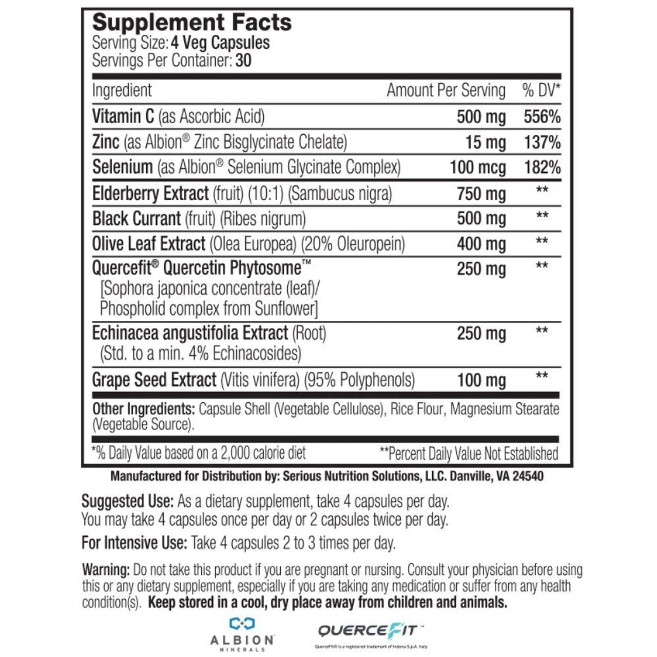 Serious Nutrition Solutions Immune Support XT 120 Caps 2 Serious Nutrition Solutions Immune Support XT 120 Caps - Image 2
