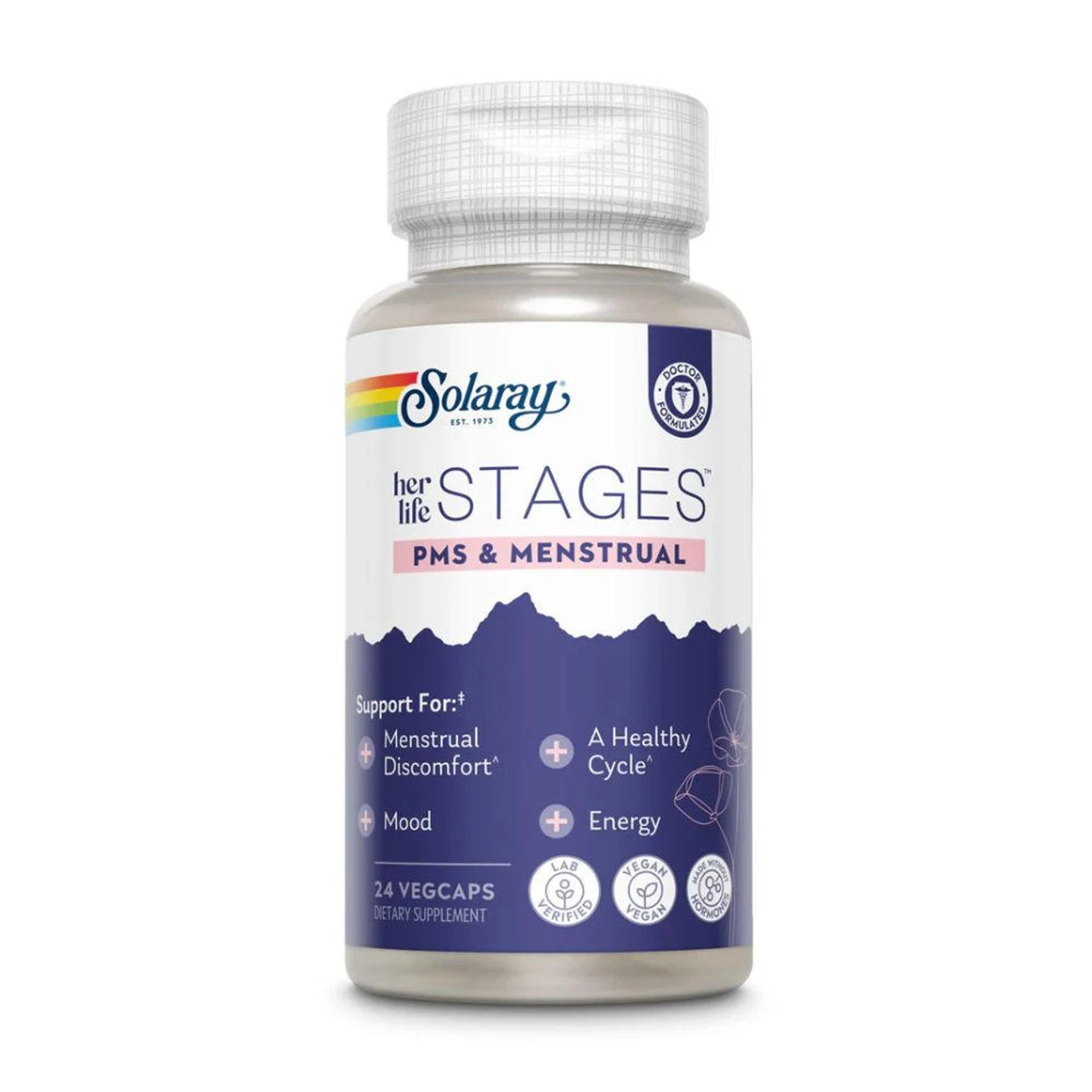 Solaray Her Life Stages PMS & Menstrual 24 Capsules 2 Solaray Her Life Stages PMS & Menstrual 24 Capsules - Image 2