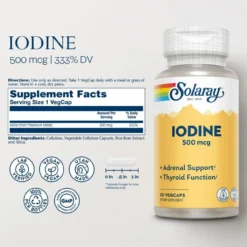 Solaray Iodine 500mcg 30 Capsules 5 Solaray Iodine 500mcg 30 Capsules -Now Foods Store solaray iodine 500mcg ingredients 36356.1708540945