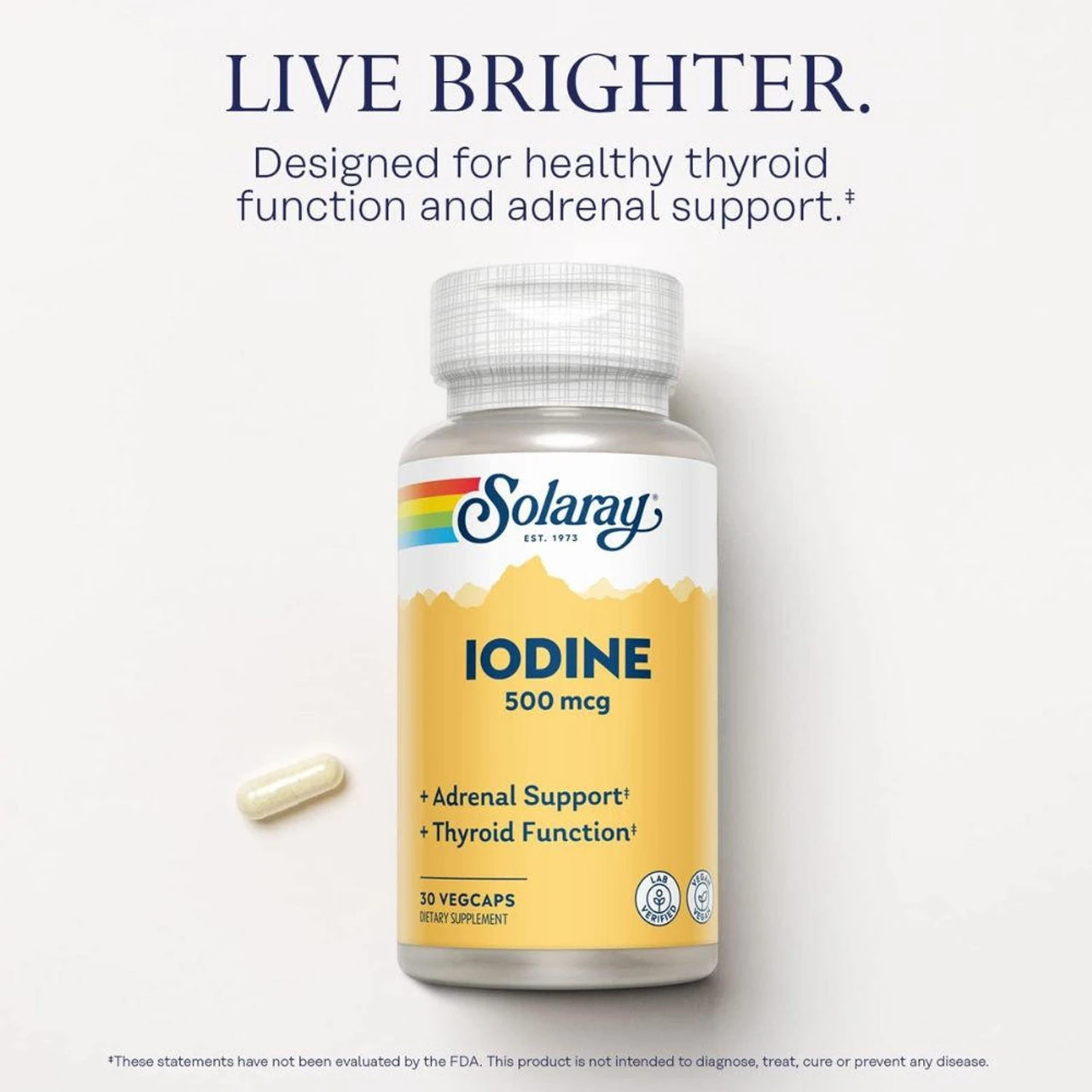 Solaray Iodine 500mcg 30 Capsules 4 Solaray Iodine 500mcg 30 Capsules - Image 4