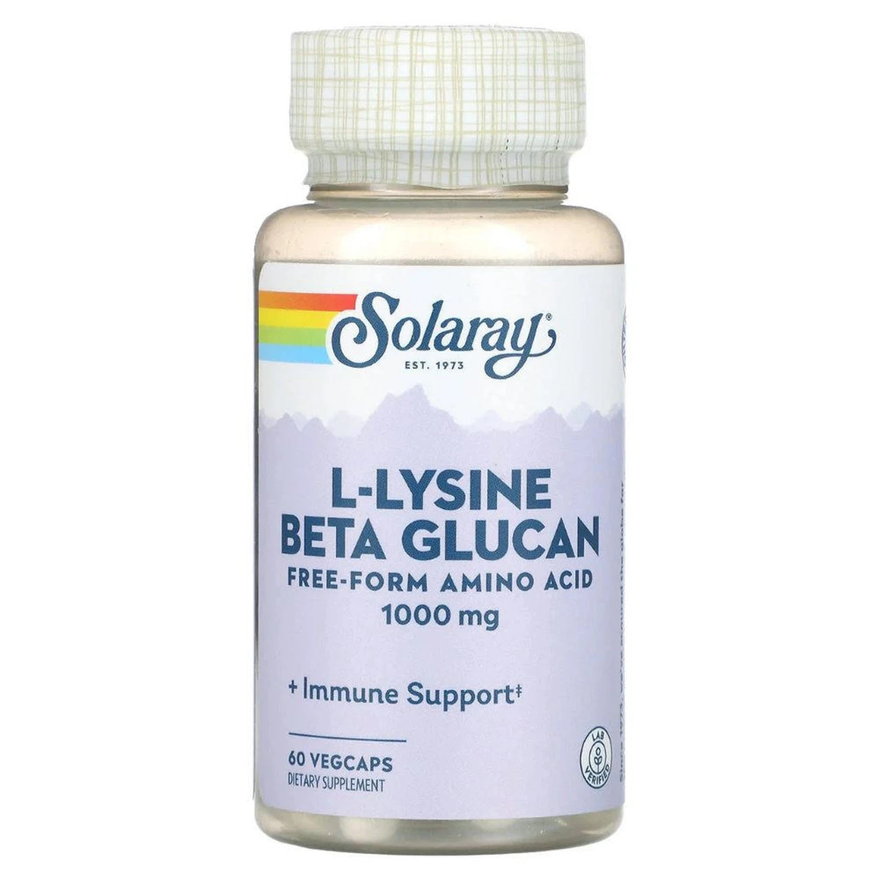 Solaray L-Lysine & Beta Glucan 1000mg 60 Caps 1 Solaray L-Lysine & Beta Glucan 1000mg 60 Caps