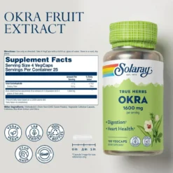Solaray Okra 1,600mg 100 Capsules 4 Solaray Okra 1,600mg 100 Capsules -Now Foods Store solaray okra ingredients 87872.1708540936