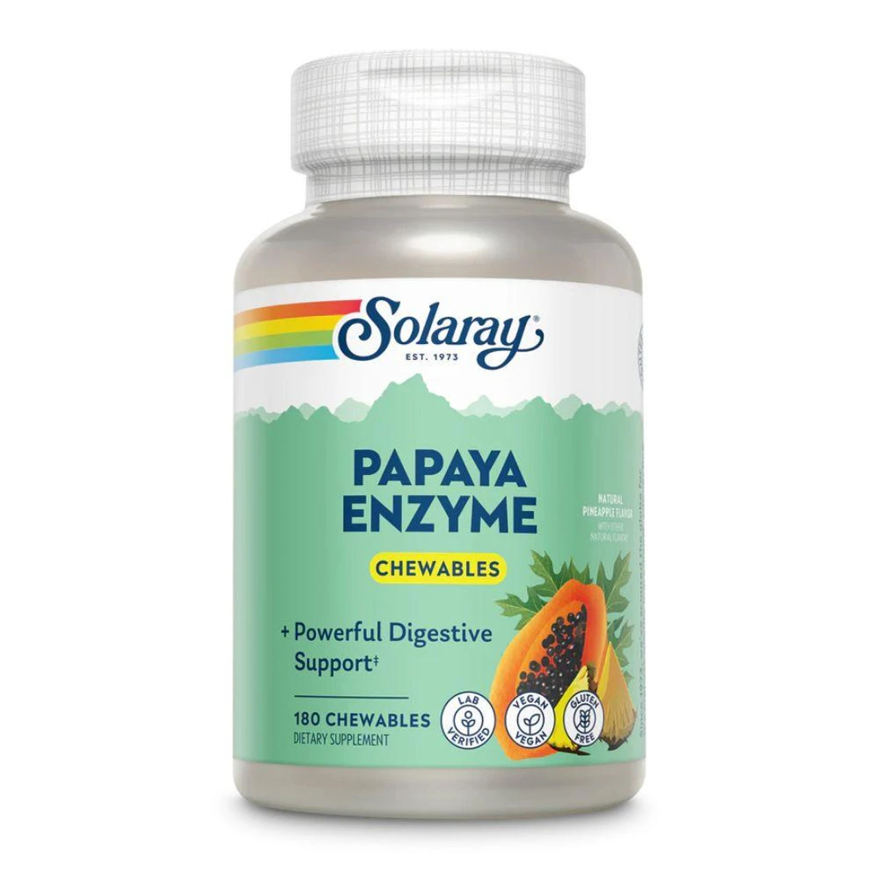 Solaray Papaya Enzyme 180 Chewables 1 Solaray Papaya Enzyme 180 Chewables