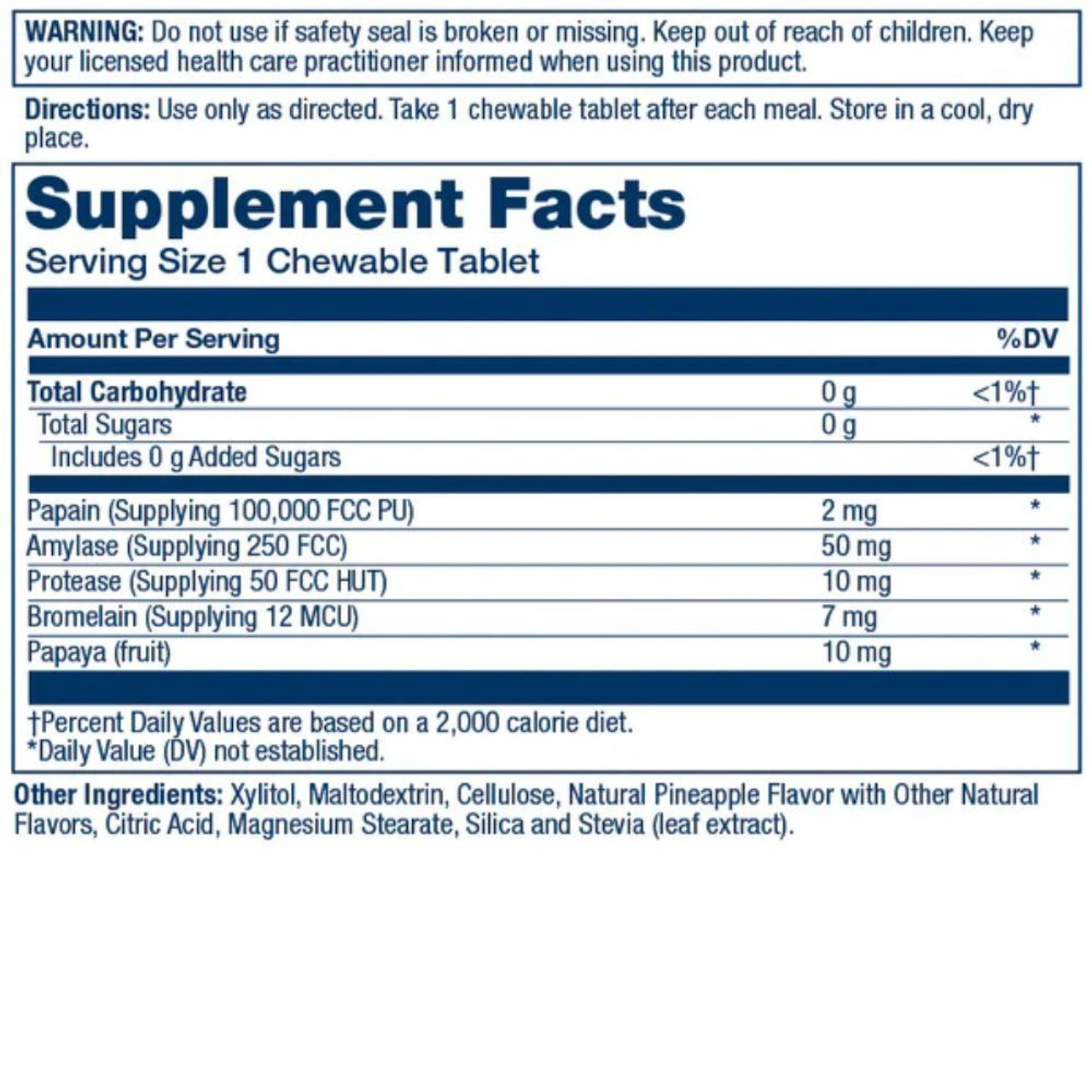 Solaray Papaya Enzyme 90 Chewables 2 Solaray Papaya Enzyme 90 Chewables - Image 2