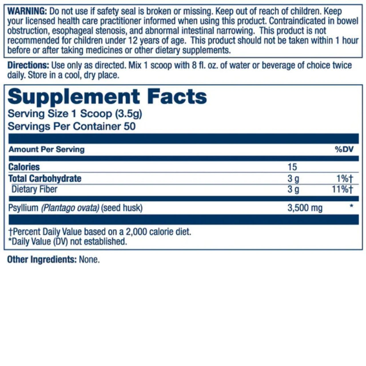 Solaray Psyllium Husk Fiber Powder 50 Servings 2 Solaray Psyllium Husk Fiber Powder 50 Servings - Image 2
