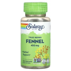 Solaray True Herbs Fennel 450mg 100 Capsules