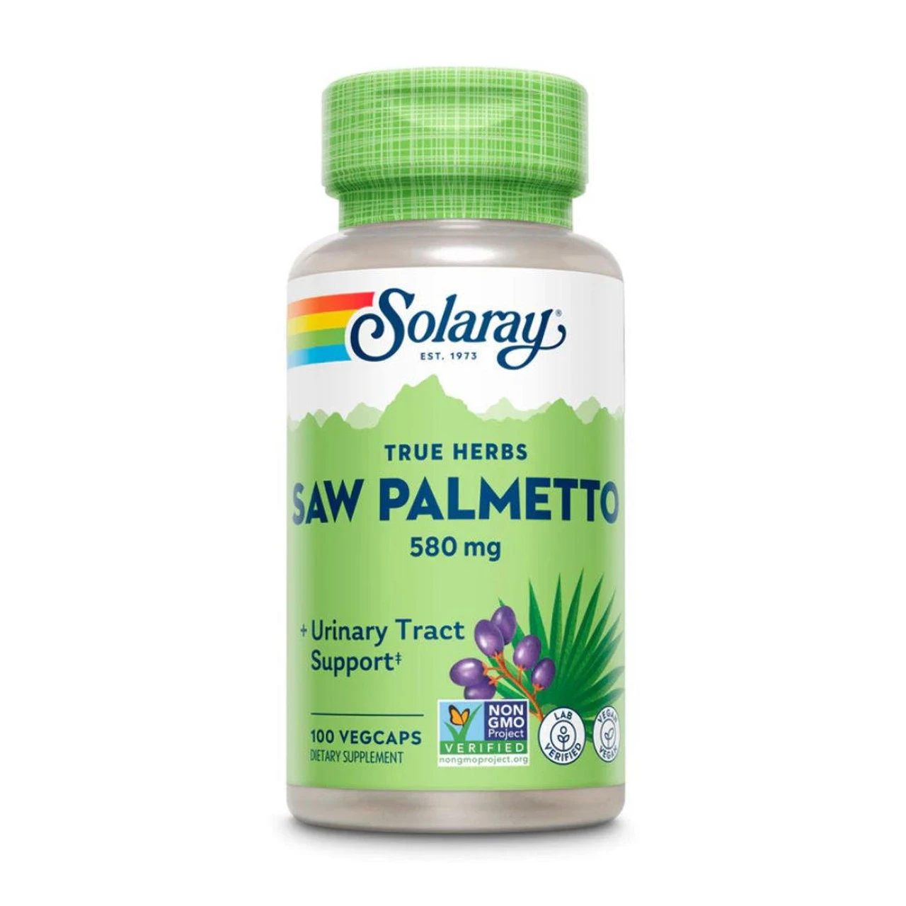 Solaray Saw Palmetto Berries 580mg 100 Caps 1 Solaray Saw Palmetto Berries 580mg 100 Caps