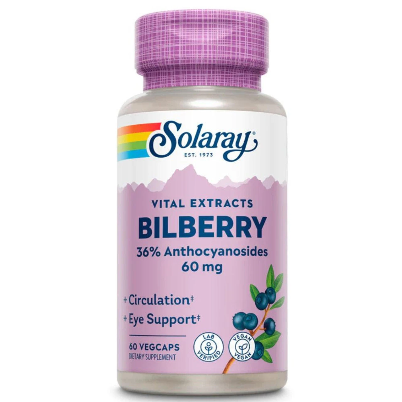 Solaray Bilberry Berry Extract 60mg 120ct 1 Solaray Bilberry Berry Extract 60mg 120ct