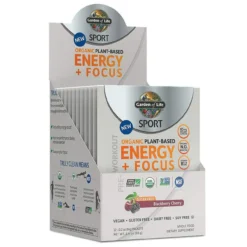 Garden Of Life Sport Organic Pre-Workout Energy Plus Focus Sugar Free Blackberry Cherry 12 Count