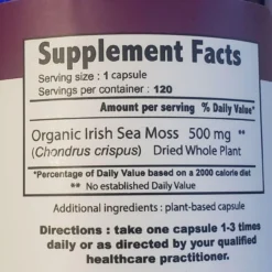 The Food Movement Organic Irish Sea Moss 120 Capsules -Now Foods Store tfm sea moss 120ct ingredients 07894.1727313617
