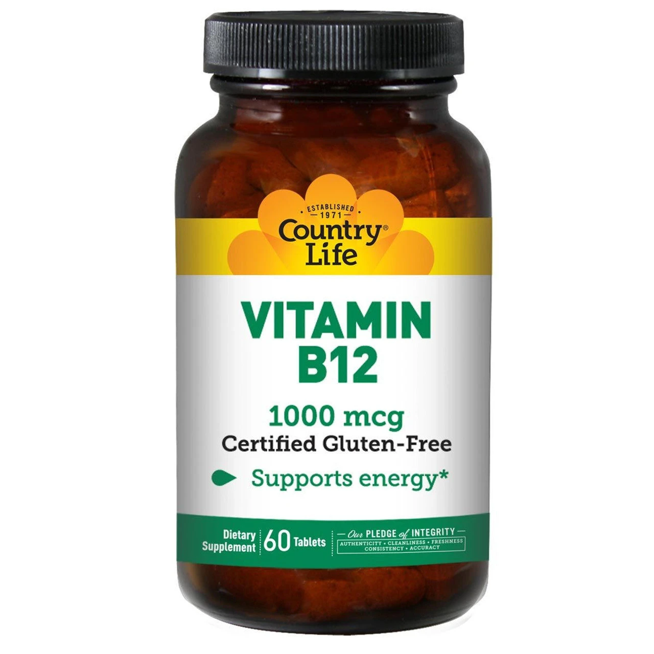 Country Life Vitamin B-12 1000mcg 60 Tabs 1 Country Life Vitamin B-12 1000mcg 60 Tabs