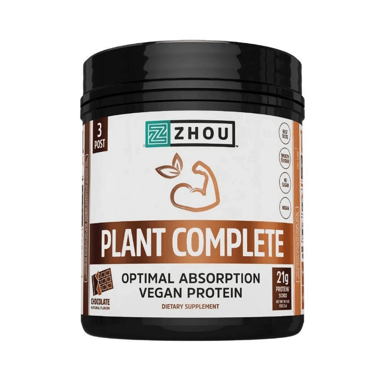 Zhou Plant Complete Vegan Protein 16 Servings 3 Zhou Plant Complete Vegan Protein 16 Servings - Image 3