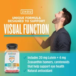 ZHOU Screen Eyes Tropical Mango 60 Vegetarian Gummies 8 ZHOU Screen Eyes Tropical Mango 60 Vegetarian Gummies -Now Foods Store zhou screen eyes lifestyle 71705.1717193565