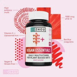 ZHOU Vegan Essentials 60 Capsules -Now Foods Store zhou vegan essentials features new 63316.1717193557